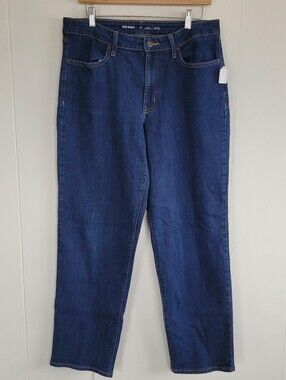 Old Navy Size 12 Medium Dark Wash High Rise “WOW Loose” Jeans